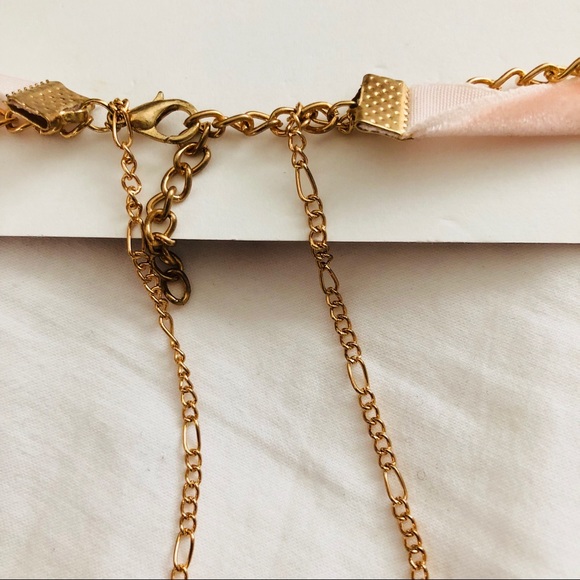 Velvet Pink Choker Necklace - Picture 2 of 3